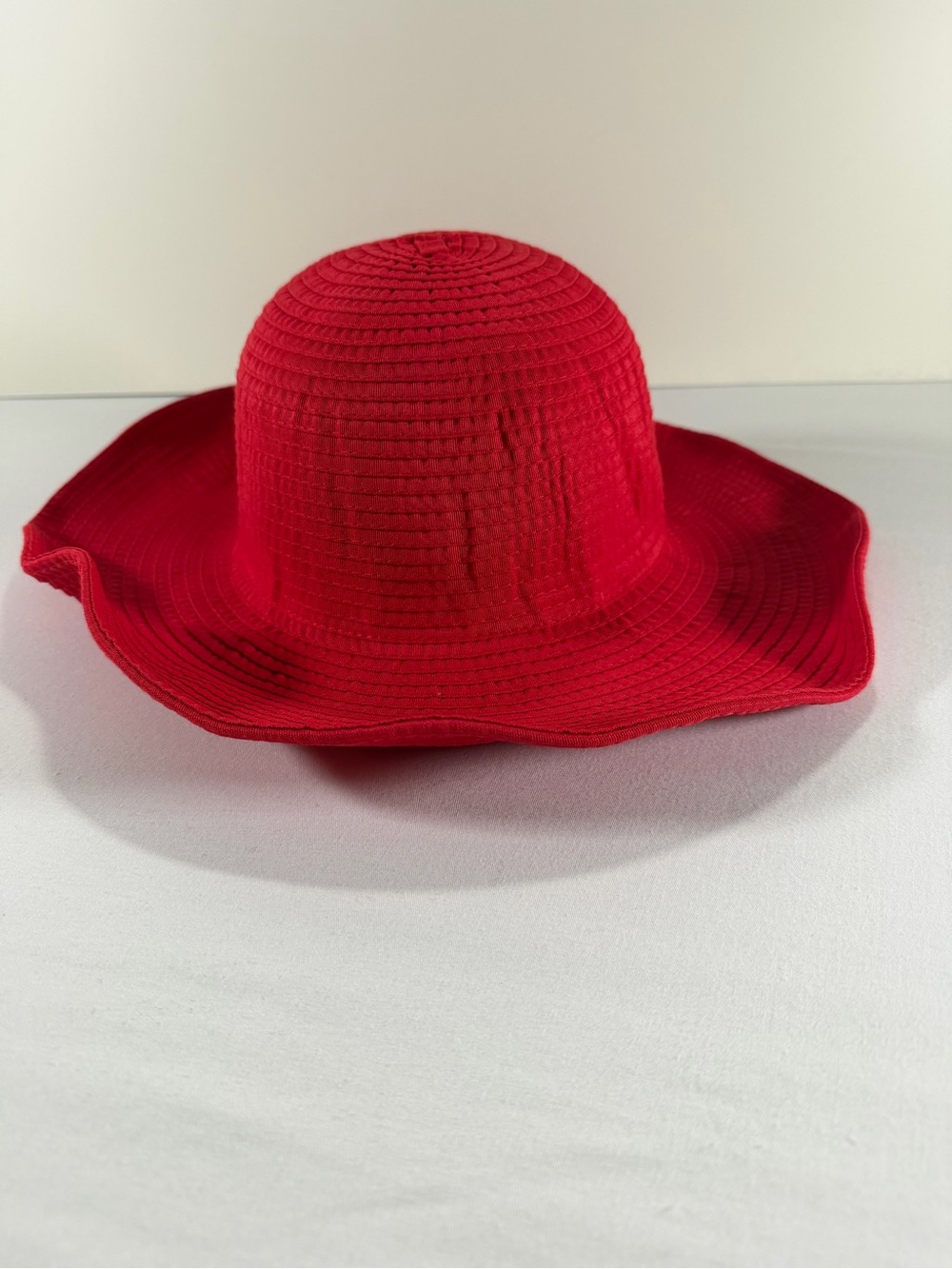 Red Wide Brim Women's Sun Hat